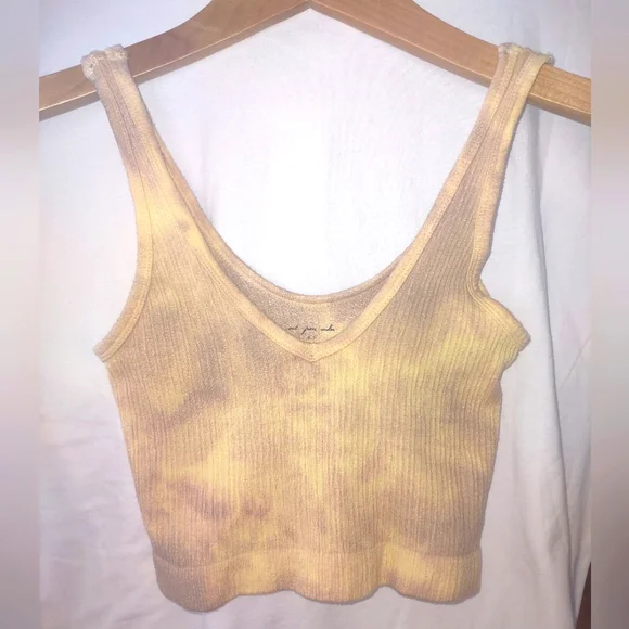 Tie Dye Stretch Crop Tank Top - Picture 3 of 7